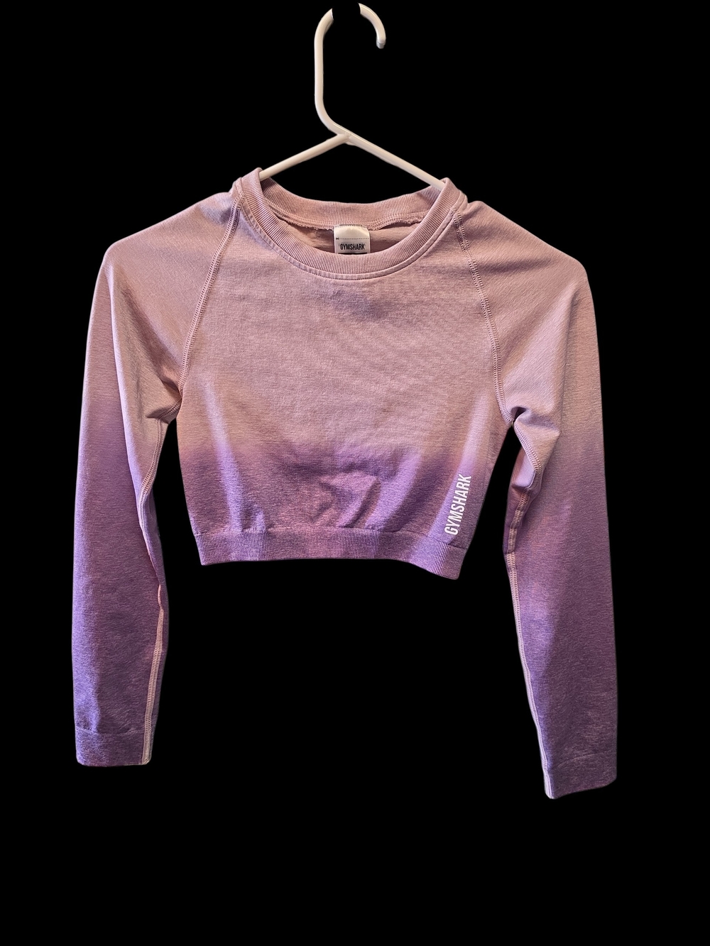 Gymshark Lavender Ombre Long Sleeve Crop Top